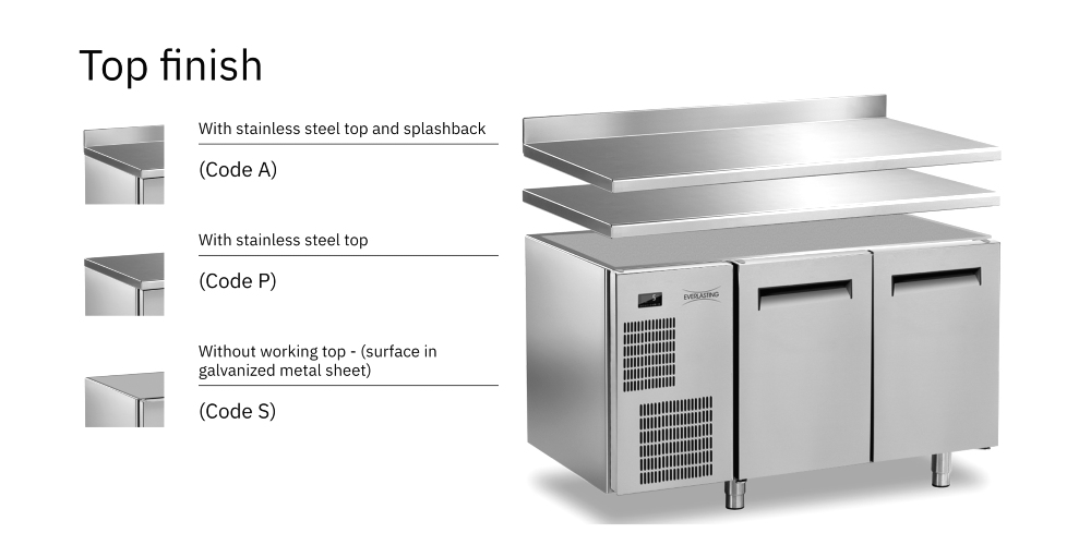 Everlasting BASIC GN1/1 Fridge Under Counter 4 Door 