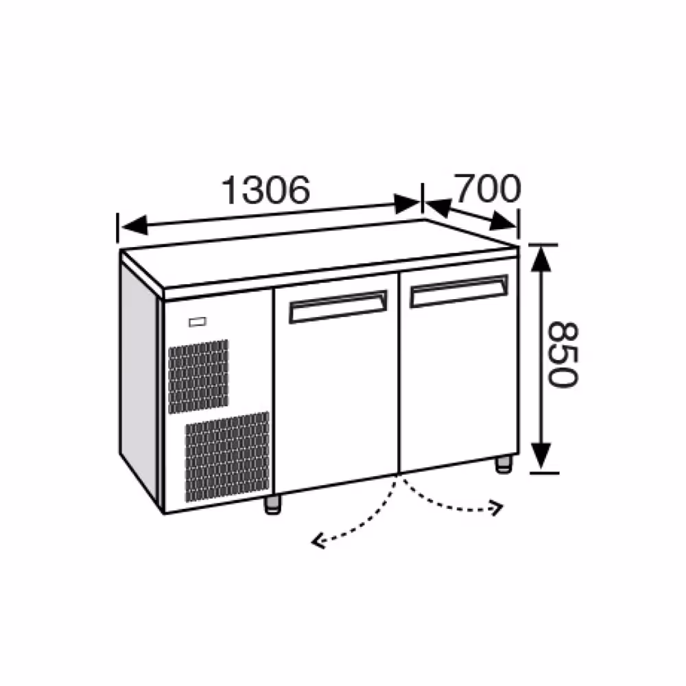 Everlasting BASIC GN1/1 Freezer Under Counter 2 Door 