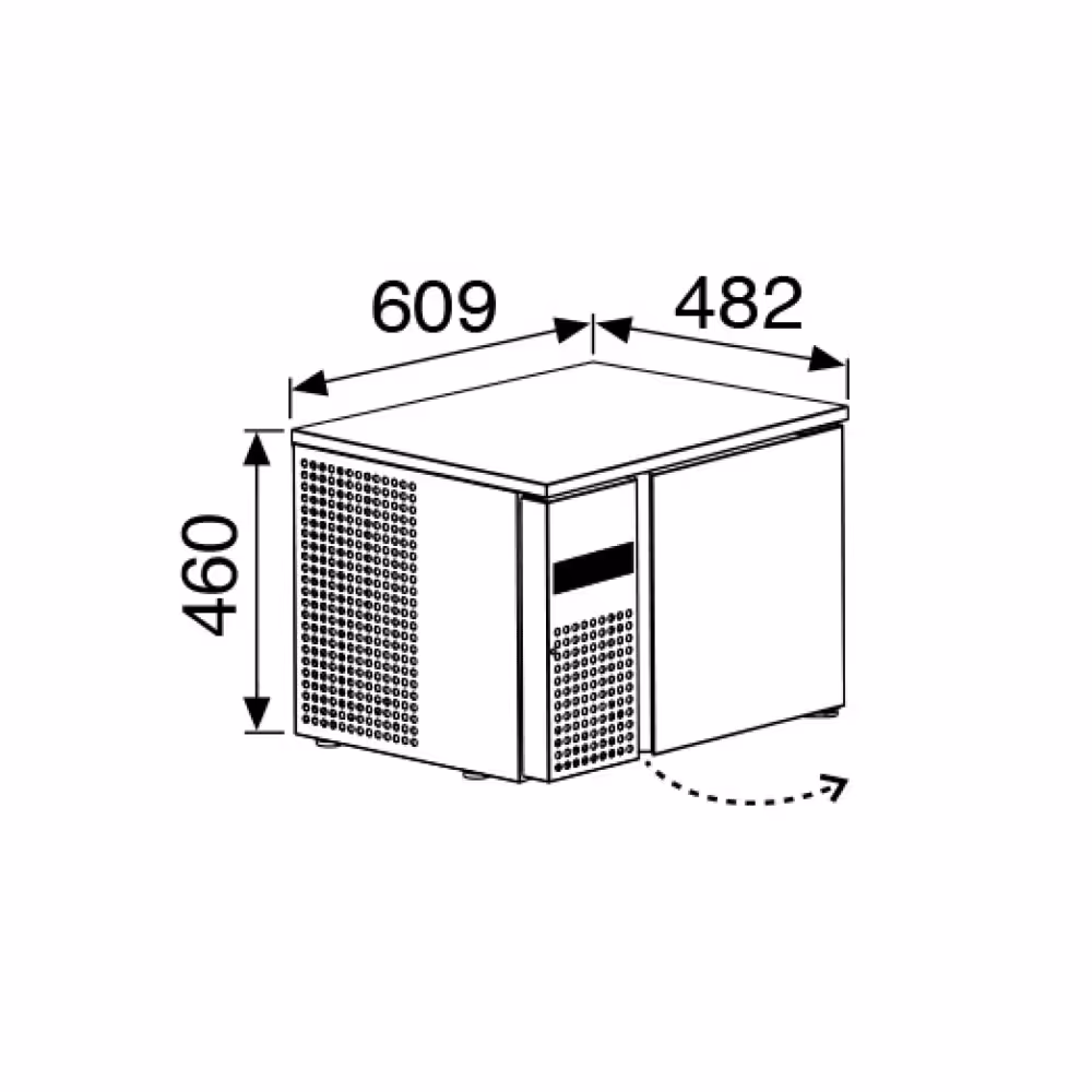 Everlasting BASIC Blast Chiller 7kg / Freezer 5kg Under Counter Single Door Mini