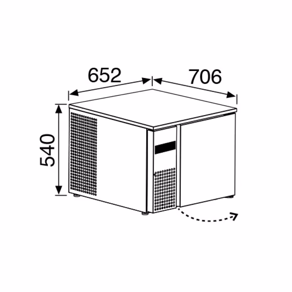 Everlasting BASIC Blast Chiller 10kg / Freezer 7kg Under Counter Single Door 04 Tray