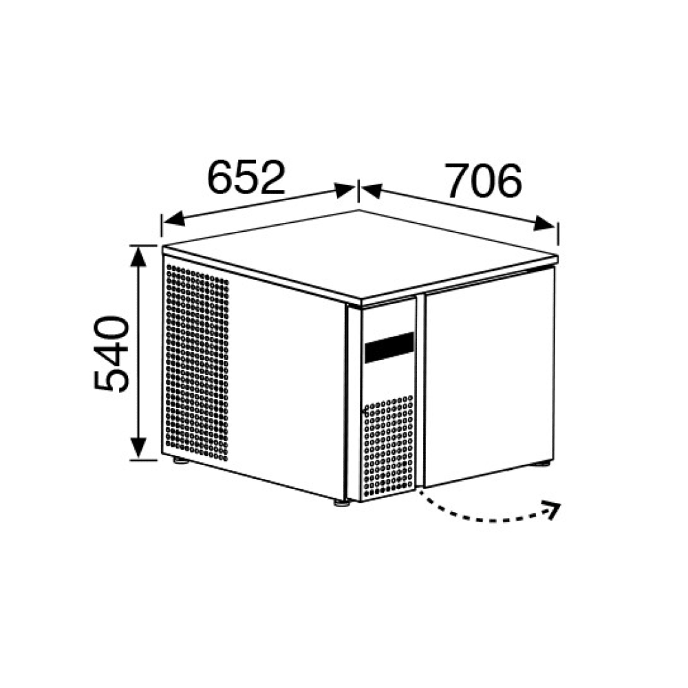 Everlasting BASIC Blast Chiller 10kg / Freezer 7kg Under Counter Single Door 04 Tray
