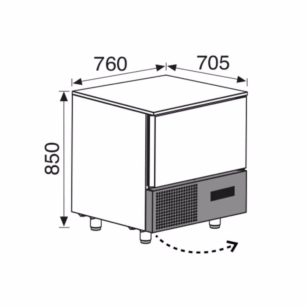 Everlasting BASIC Blast Chiller 25kg / Freezer 18kg Upright Single Door 05 Tray