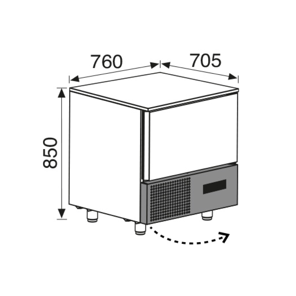 Everlasting BASIC Blast Chiller 25kg / Freezer 18kg Upright Single Door 05 Tray