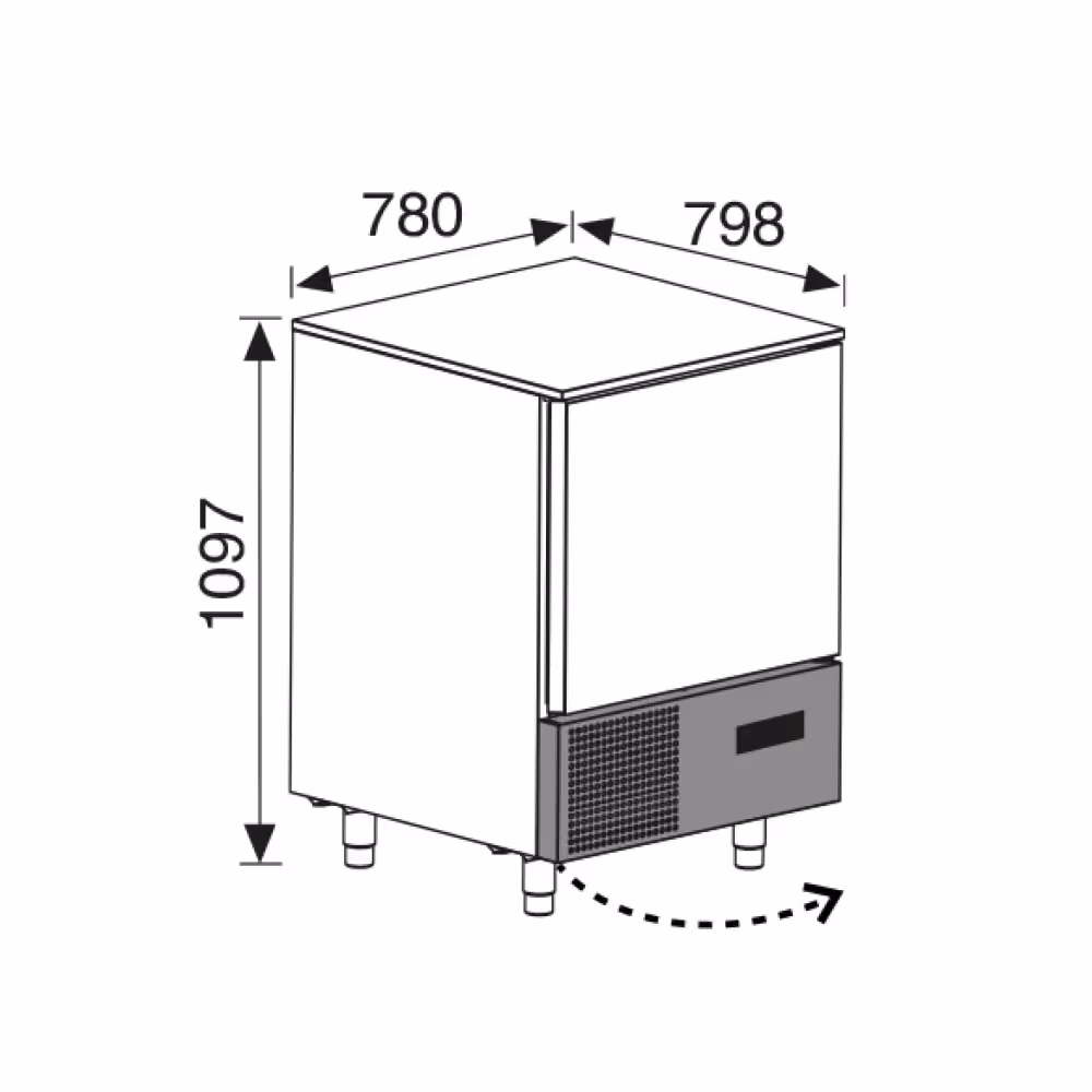 Everlasting BASIC Blast Chiller 30kg / Freezer 21kg Upright Single Door 07 Tray