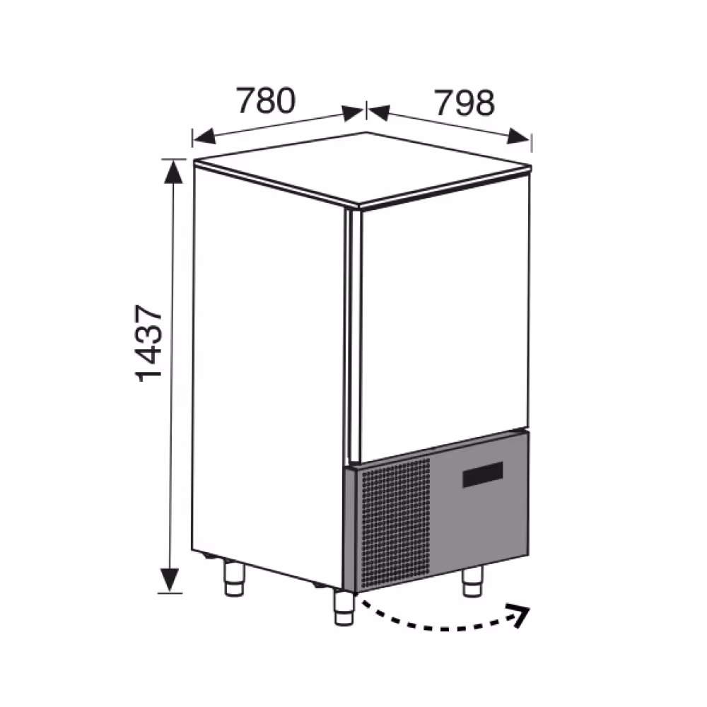 Everlasting BASIC Blast Chiller 47kg / Freezer 35kg Upright Single Door 10 Tray