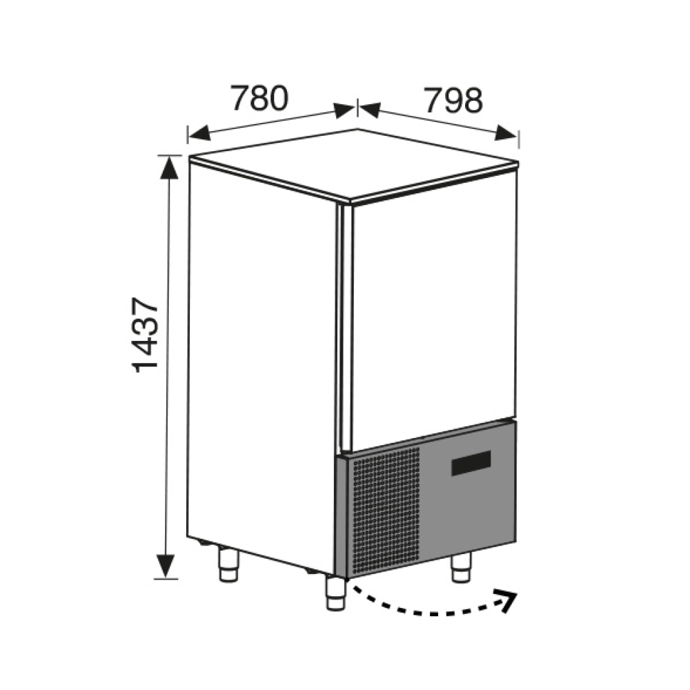 Everlasting BASIC Blast Chiller 47kg / Freezer 35kg Upright Single Door 10 Tray