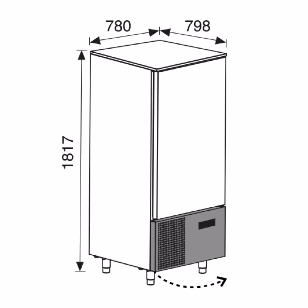 Everlasting BASIC Blast Chiller 64kg / Freezer 52kg Upright Single Door 15 Tray