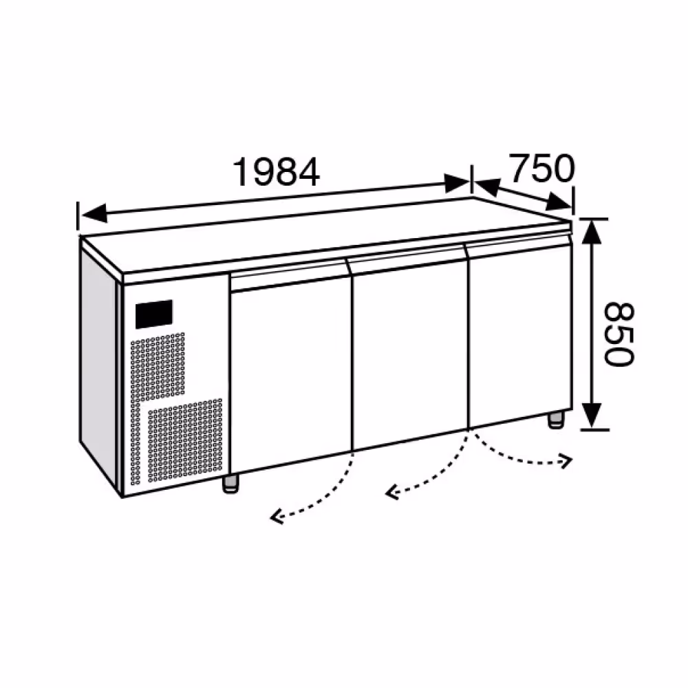 Everlasting Retarder Prover Under Counter 3 Door (Humidity)
