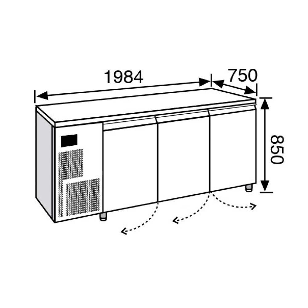 Everlasting Retarder Prover Under Counter 3 Door (Humidity)