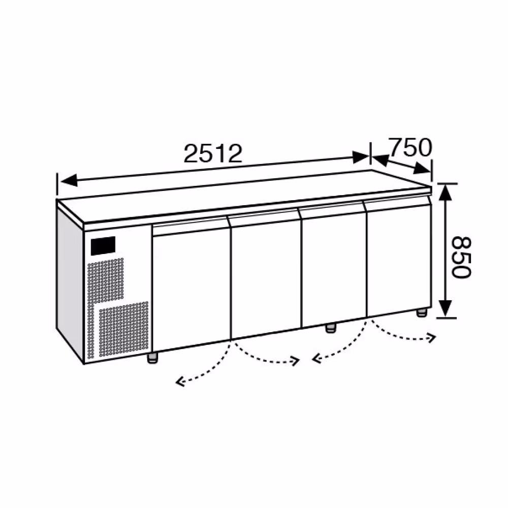 Everlasting Retarder Prover Under Counter 4 Door (Humidity)
