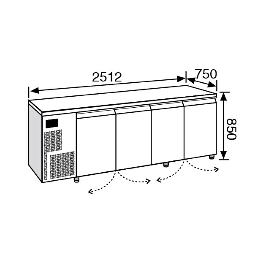 Everlasting Retarder Prover Under Counter 4 Door (Humidity)