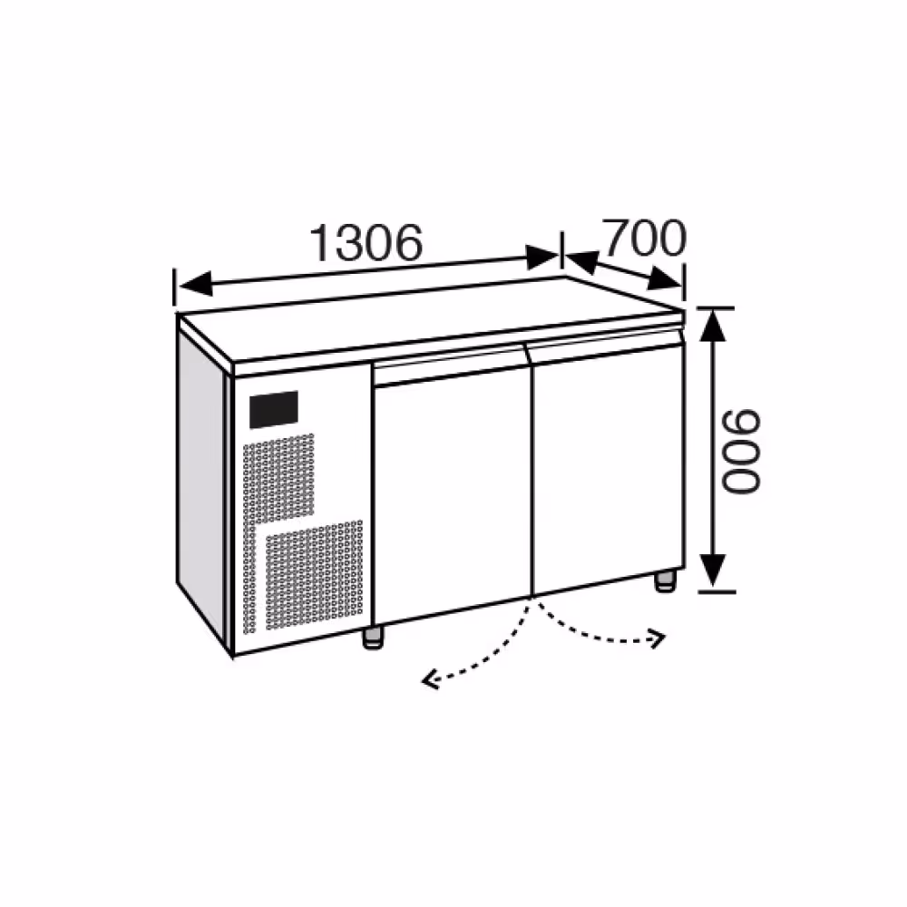 Everlasting PROFESSIONAL 70-90 Under Counter Freezer 2 Door