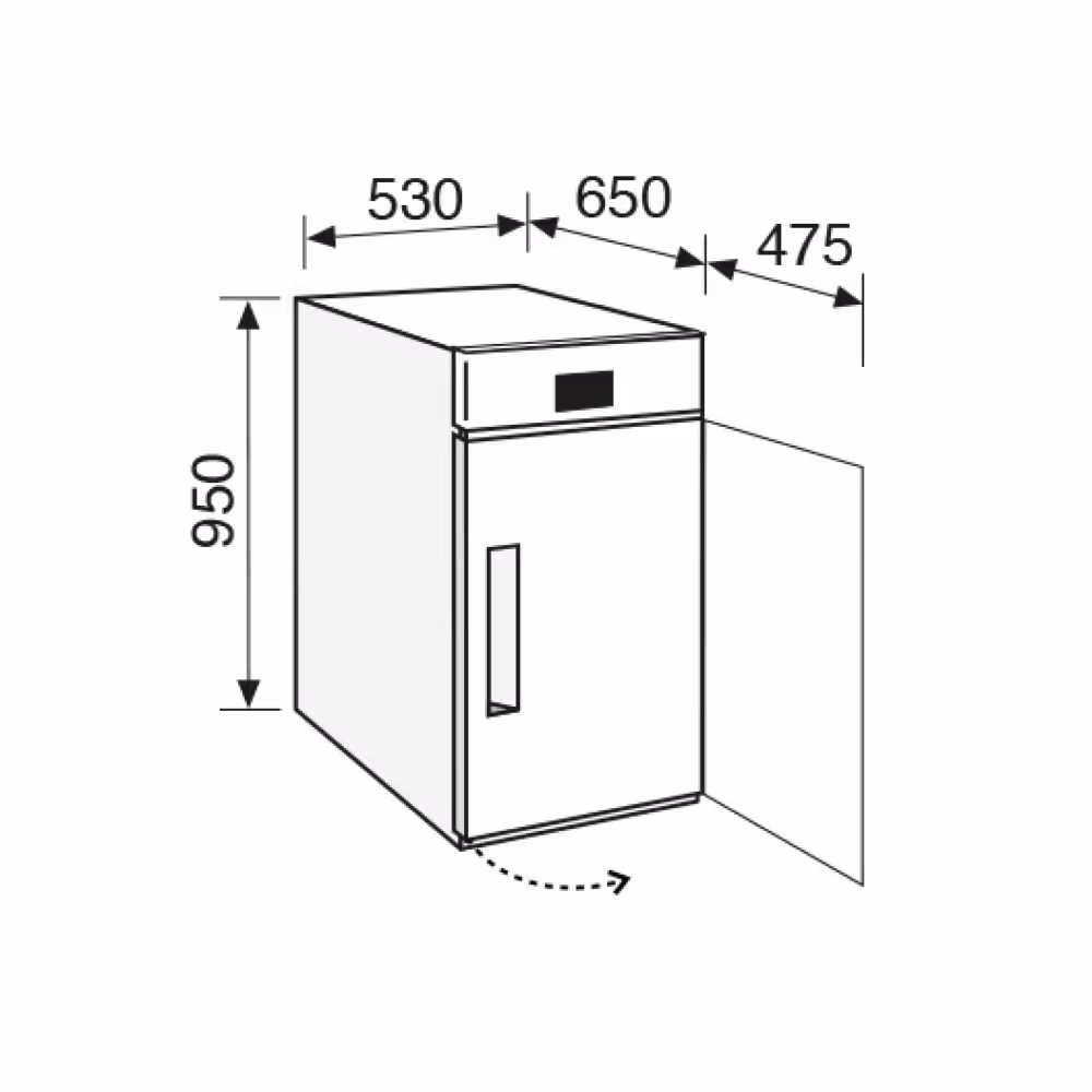 Everlasting CHOCOLATE Fridge Mini Solid Door 5 Tray