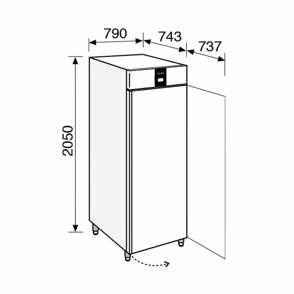 Everlasting CHOCOLATE Fridge Upright Solid Door 20 Tray