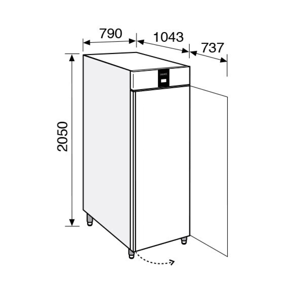 Everlasting CHOCOLATE Fridge Upright Single Solid Door 40 Tray