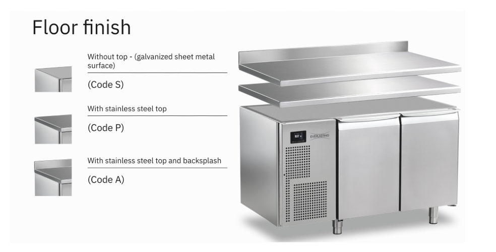 Everlasting CHOCOLATE Fridge Under Counter 2 Door