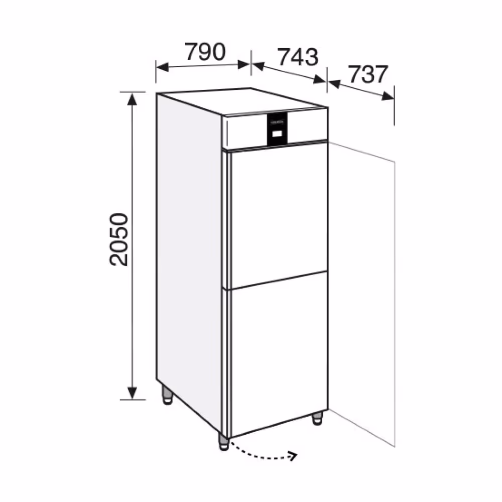 Everlasting PASTRY Fridge Upright Split Solid Door 20 Tray