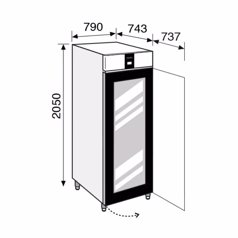 Everlasting PASTRY Fridge Upright Glass Door 20 Tray
