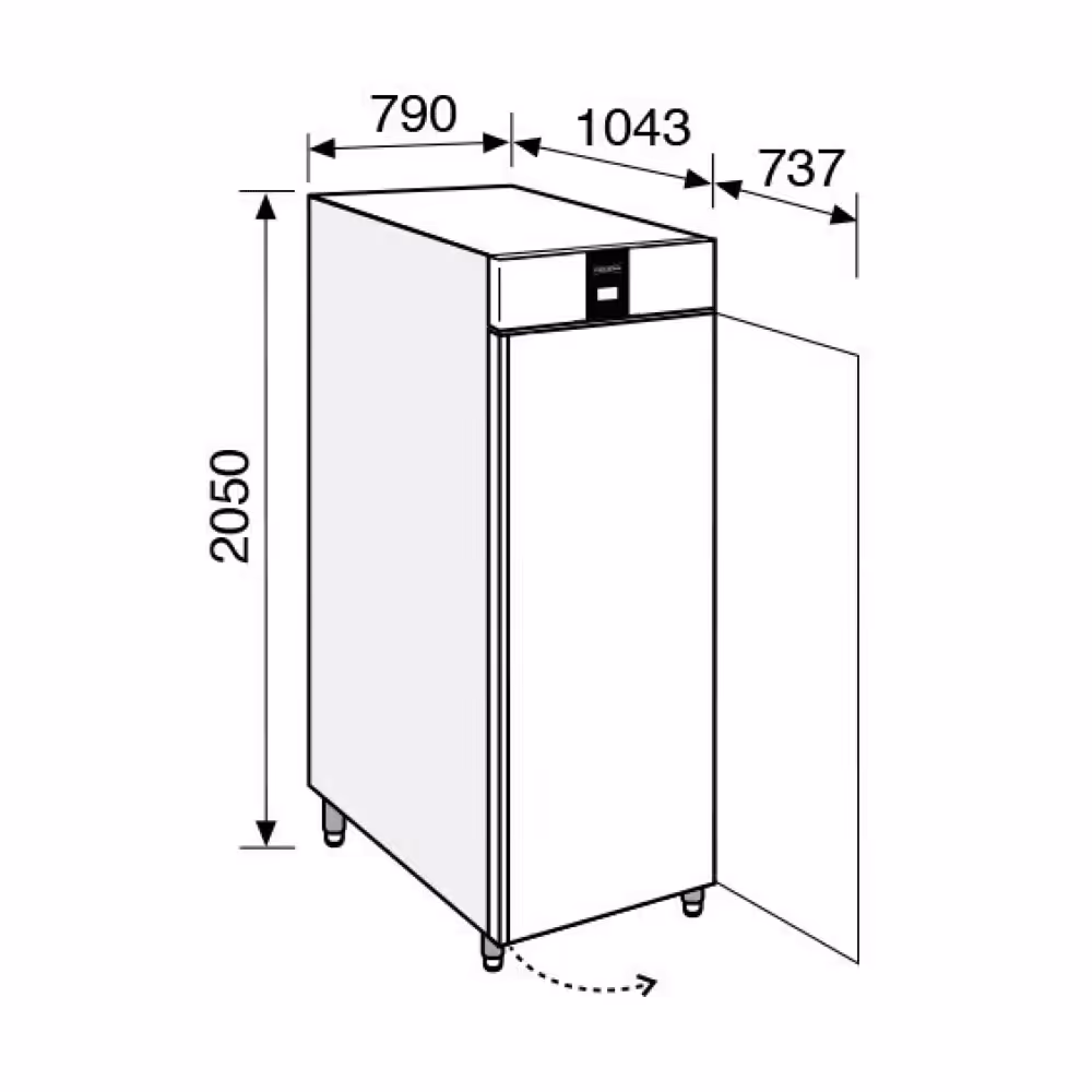 Everlasting PASTRY Fridge Upright Solid Door 40 Tray