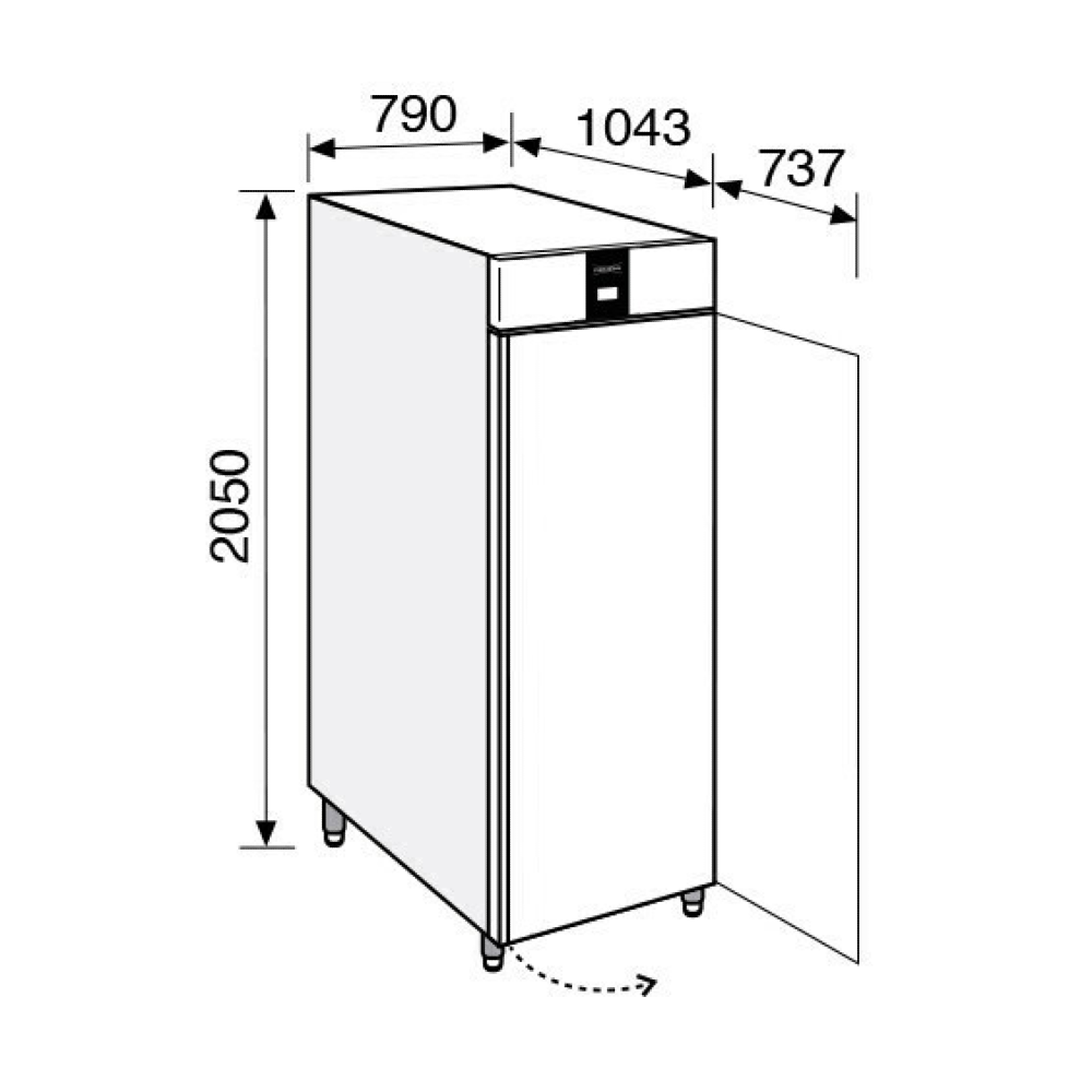 Everlasting PASTRY Fridge Upright Solid Door 40 Tray