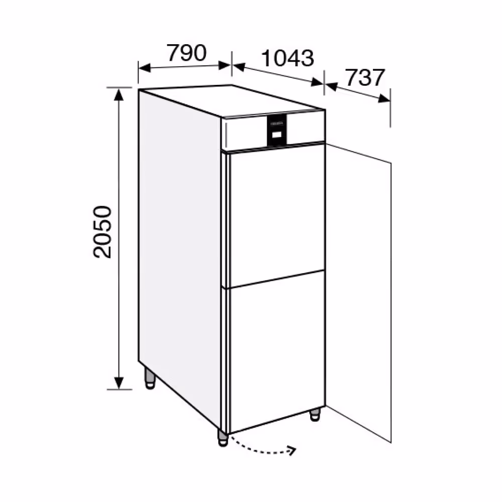 Everlasting PASTRY Freezer Upright Split Solid Door 40 Tray