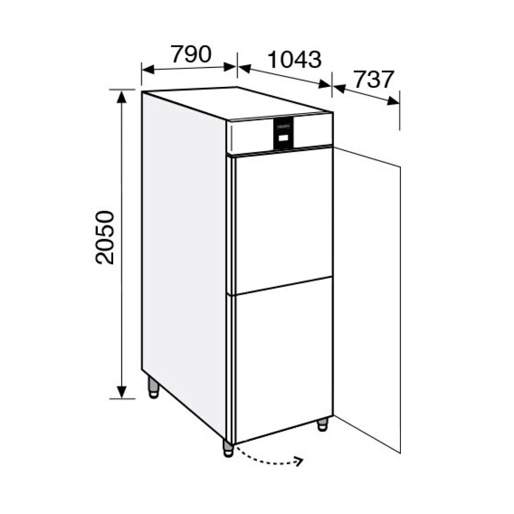 Everlasting PASTRY Fridge Upright Split Solid Door 40 Tray