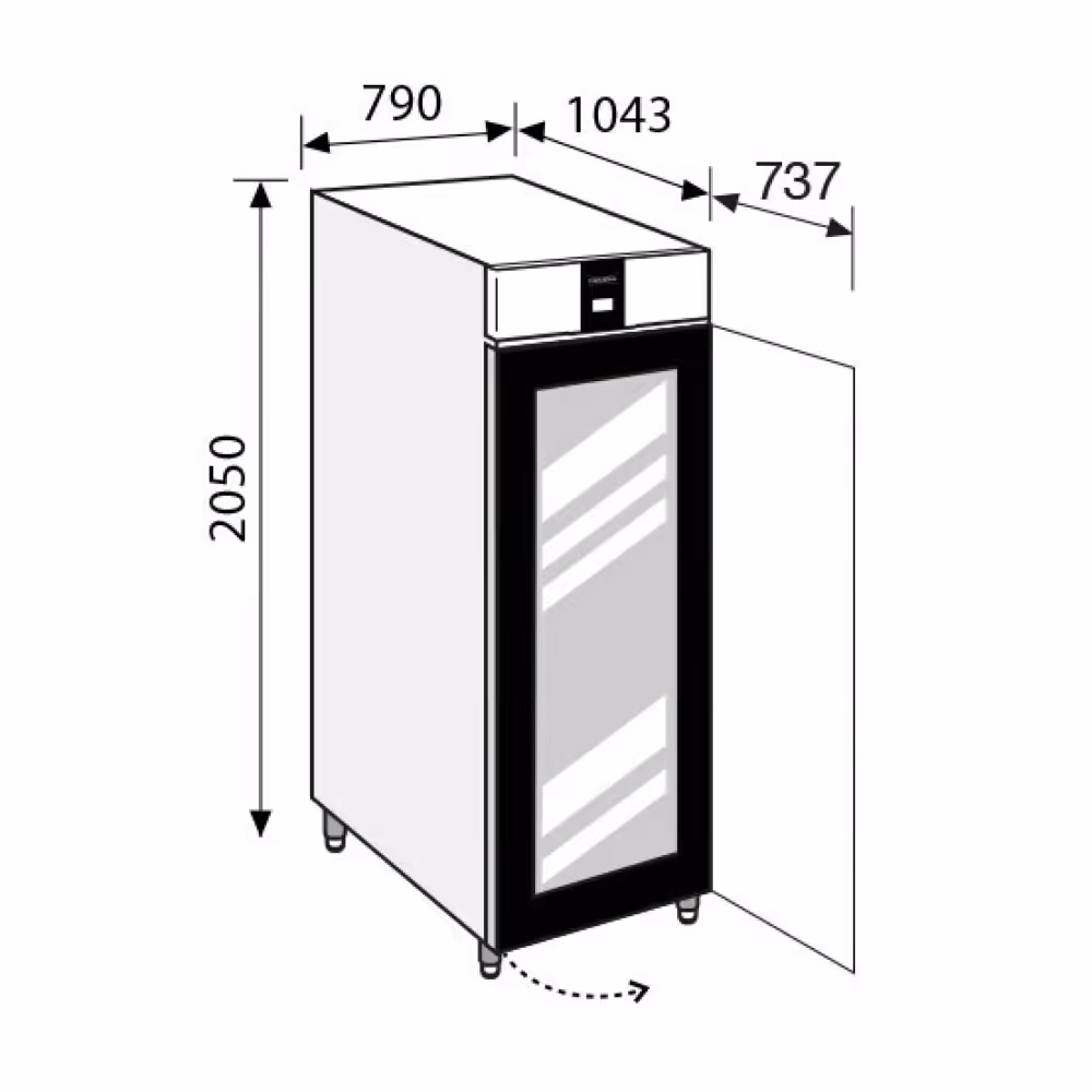 Everlasting PASTRY Fridge Upright Glass Door 40 Tray