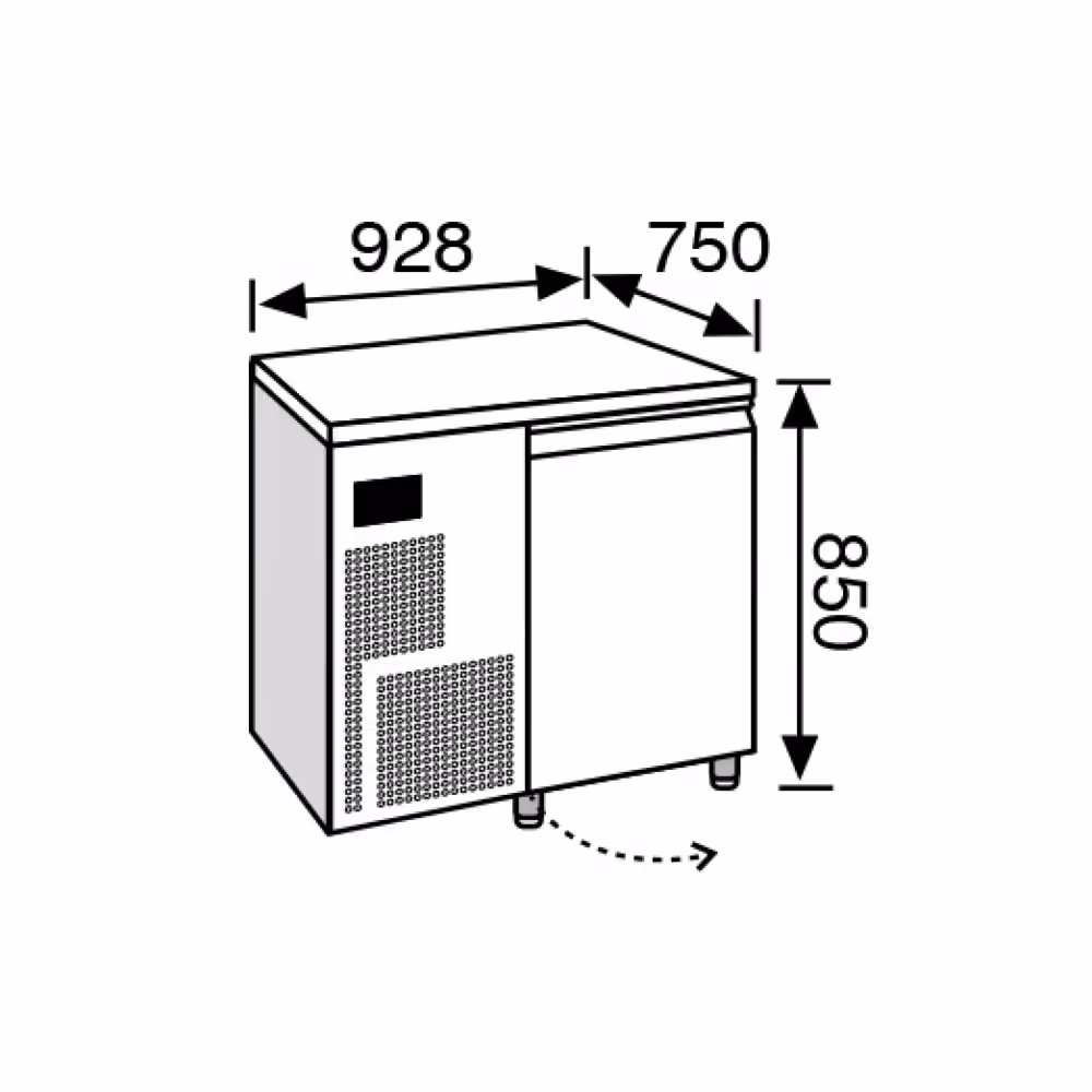 Everlasting PASTRY Freezer Under Counter Single Door