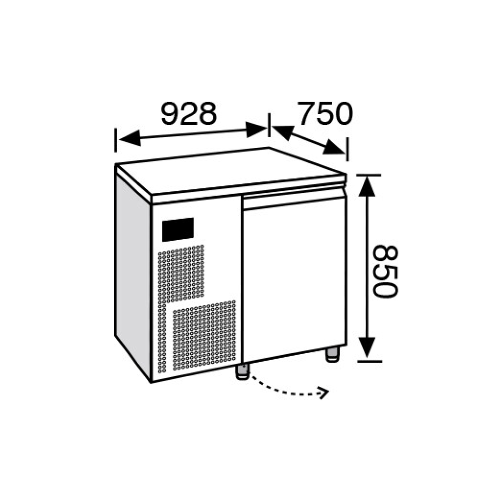 Everlasting PASTRY Fridge Under Counter Single Door