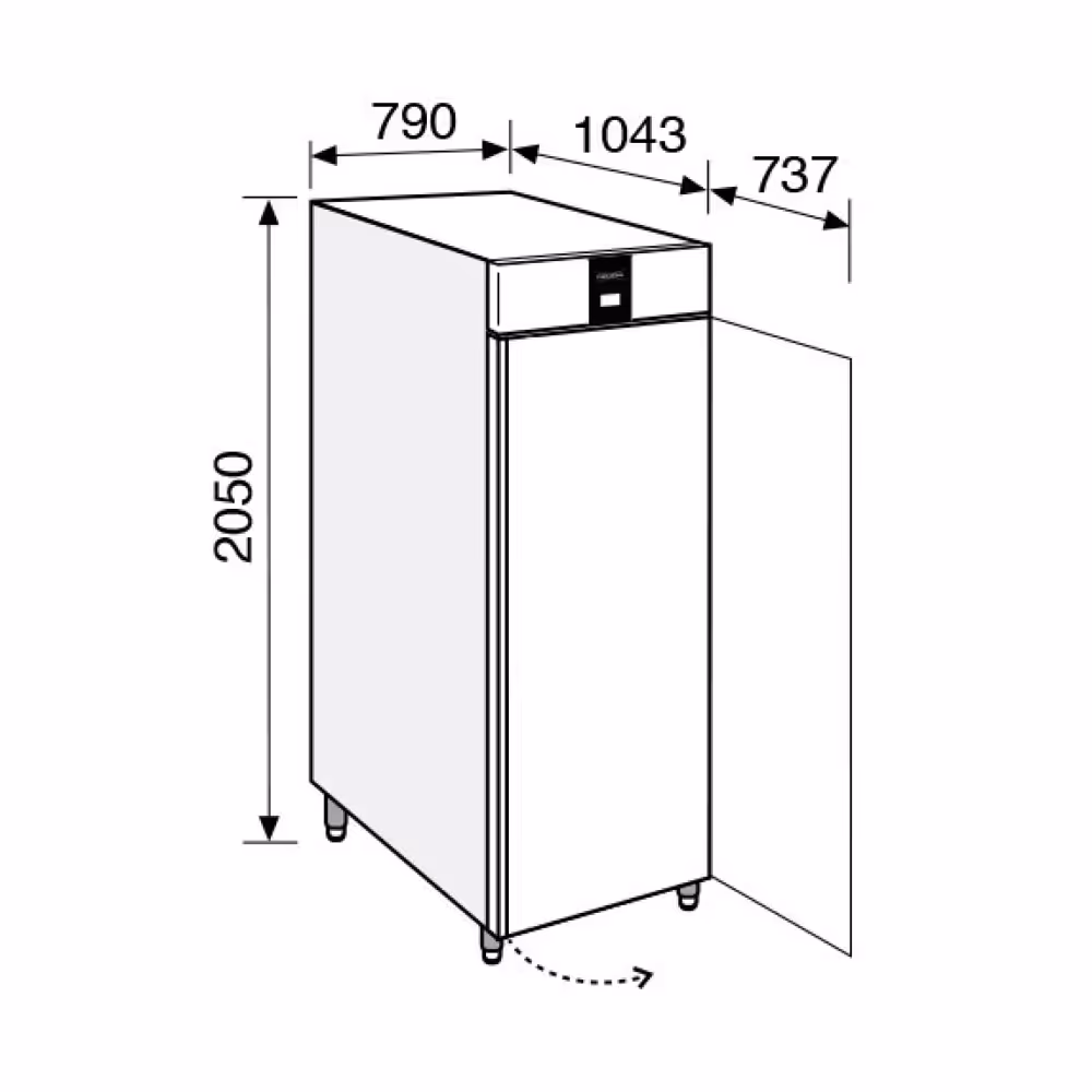 Everlasting Ice Cream Freezer Upright Solid Door 54 Pan Ventilated Evaporator