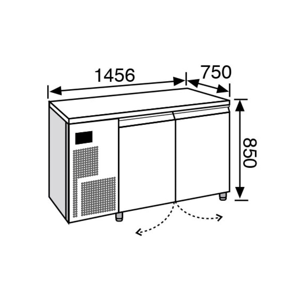 Everlasting Retarder Prover Under Counter 2 Door (Dry Heat)