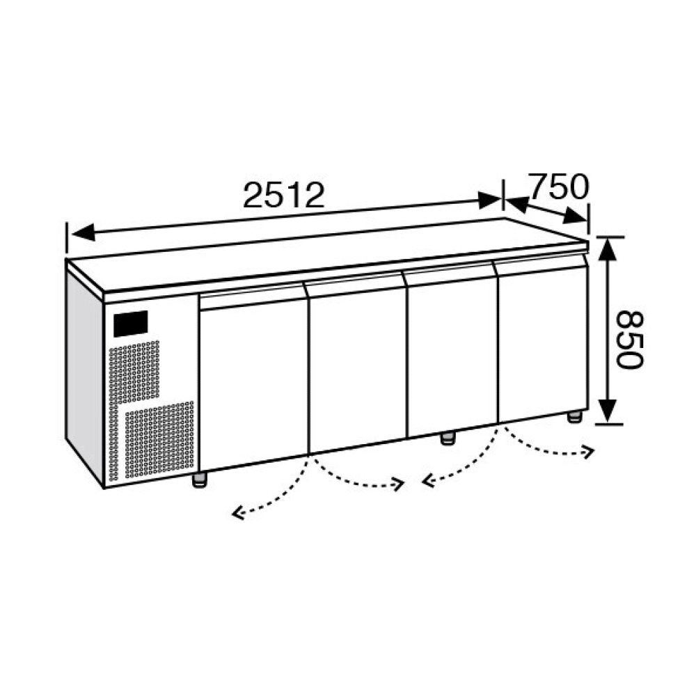Everlasting Retarder Prover Under Counter 4 Door (Dry Heat)