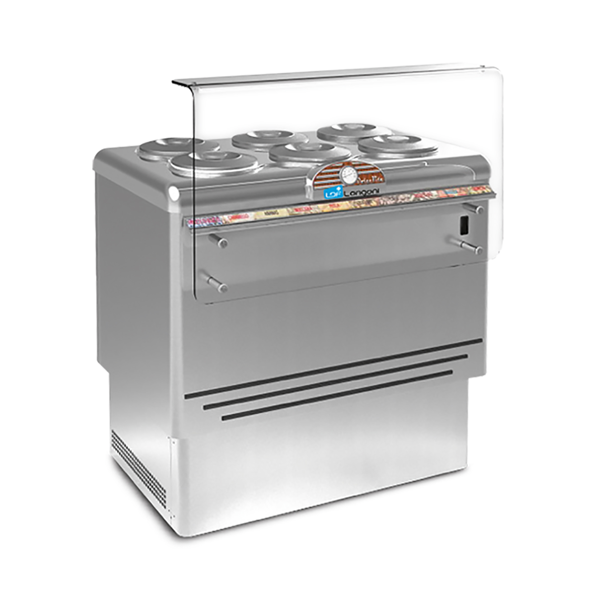 Longoni GEL6 Pozzetti Ice Cream and Gelato Counter Static Evaporator