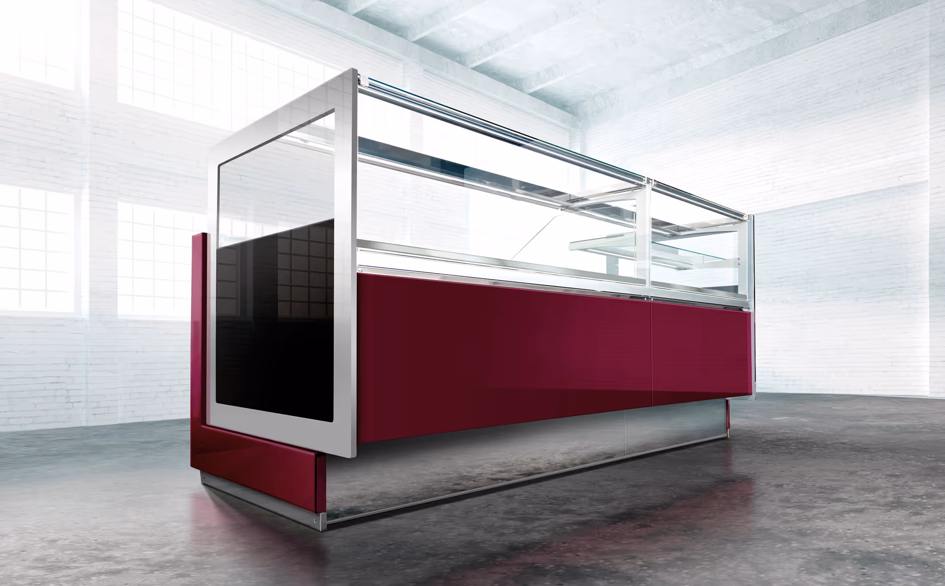 Orion Kate+ Ice Cream Display Serve Over Counter Straight Glass Ventilated Evaporator Plug In