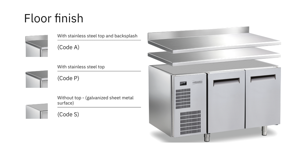 Everlasting BASIC GN1/1 Fridge Under Counter 3 Door 