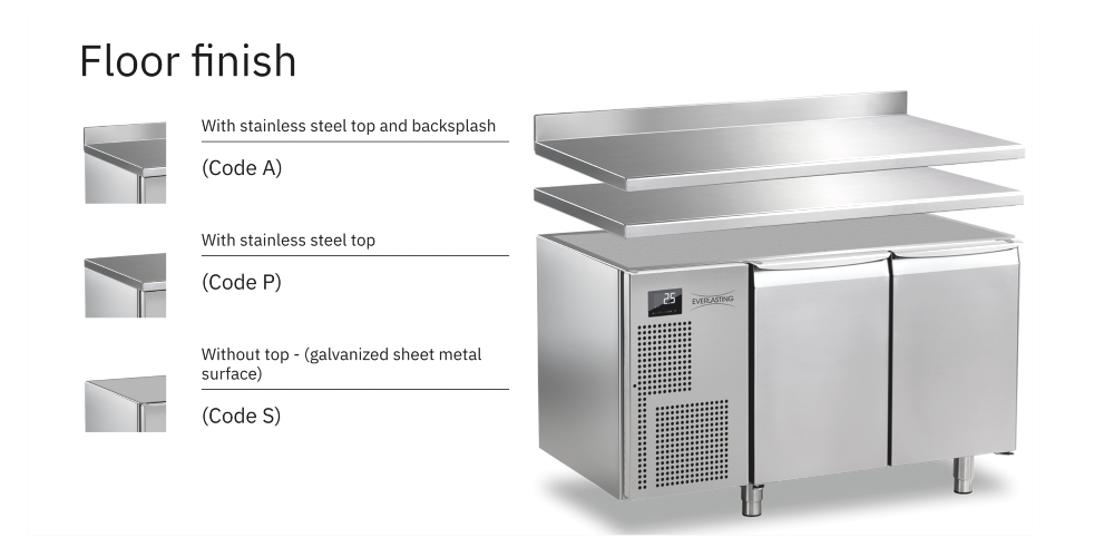 Everlasting PROFESSIONAL Fridge 70-85 Under Counter 2 Door