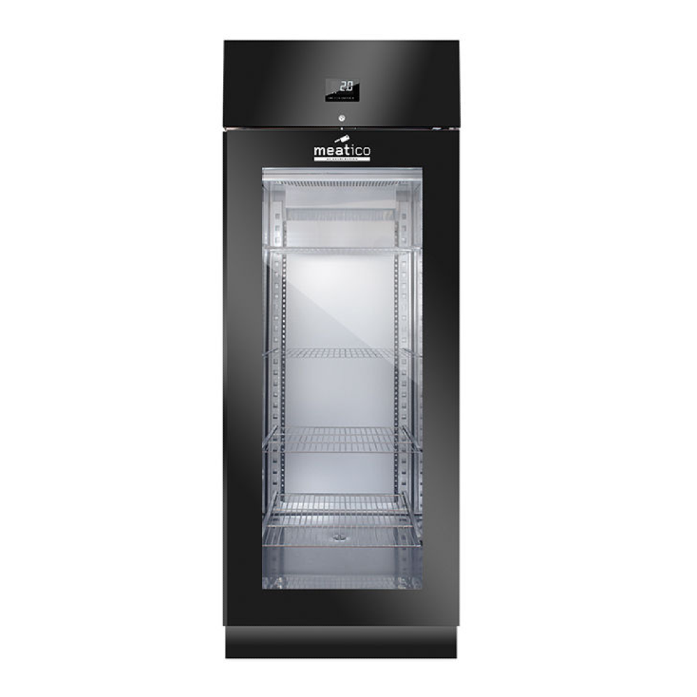 Everlasting MEATICO STORAGE 700 Black Meat Storage Upright Glass Doors