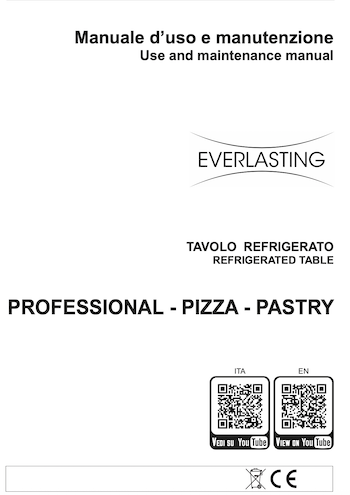 Everlasting Refrigerated working tables PROFESSIONAL - REV.00 - 2024 01
