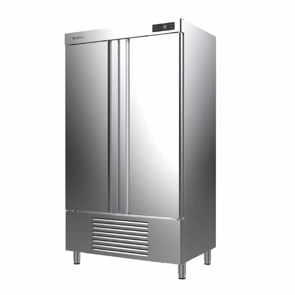 Infrico Slimline Fridge Upright Solid Double Door