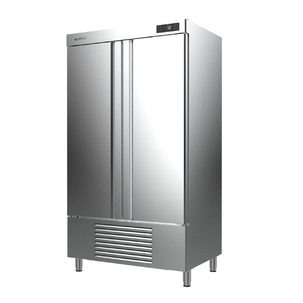 Infrico Slimline Fridge Upright Solid Double Door