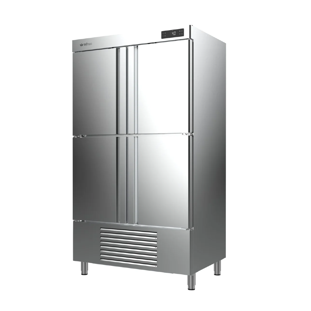Infrico Reach In Upright Fridge Stainless Steel Double Split Door  