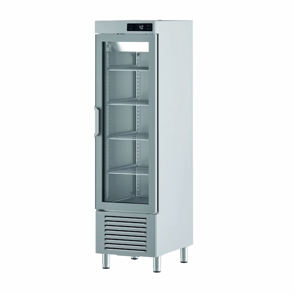 Infrico Slimline Fridge Upright Glass Single Door