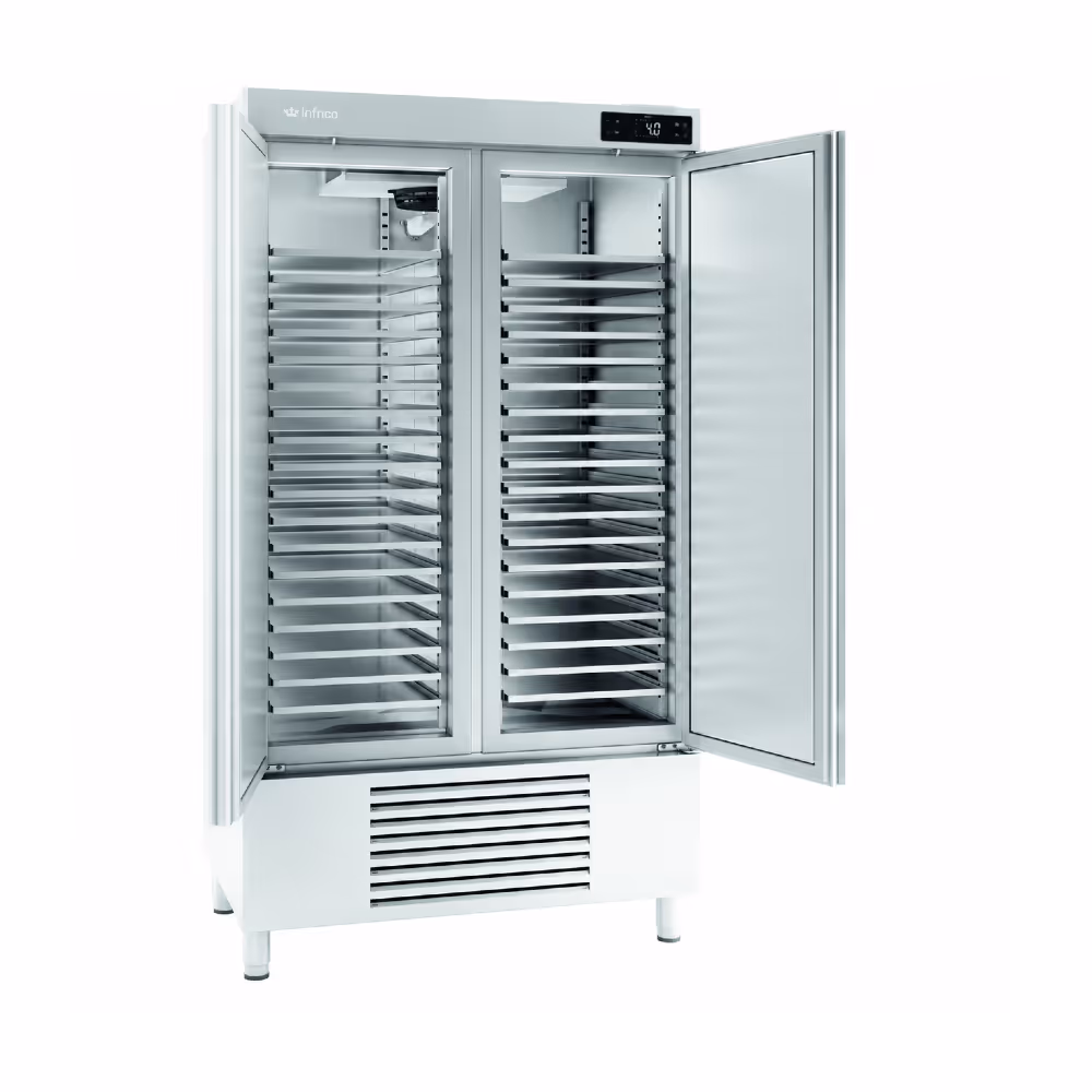 Infrico Pastry Slimline Fridge Upright Solid Double Door