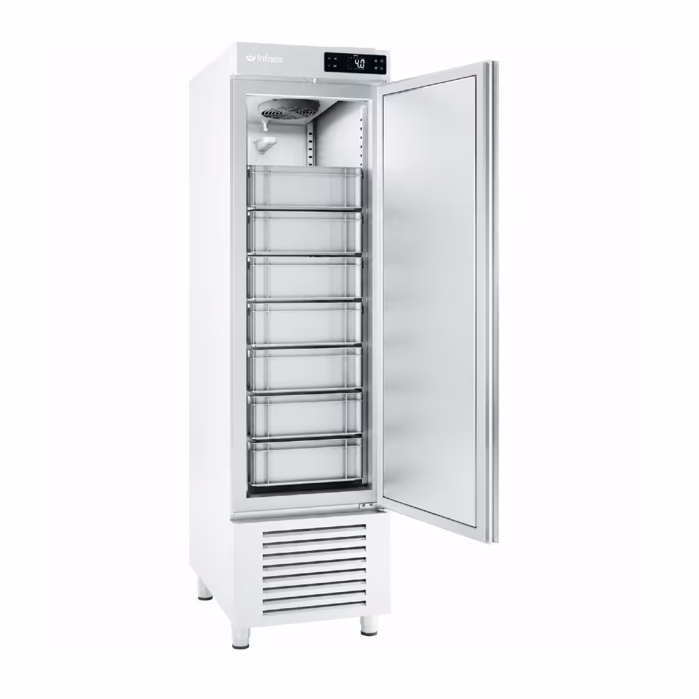 Infrico Fish Slimline Fridge Upright Solid Single Door