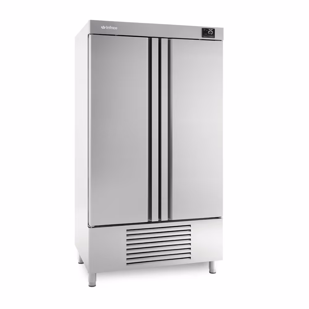 Infrico Fish Slimline Fridge Upright Solid Double Door