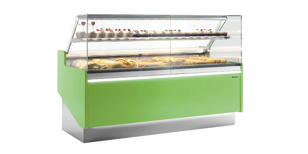 Infrico Lyon Pastry Serve Over Counter Straight Glass Ventilated Evaporator Plug In