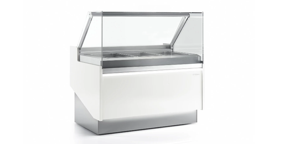 Infrico Lyon Heated Serve Over Counter Straight Glass with Bain Marie