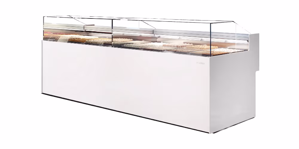Infrico Niza Pastry Serve Over Counter Straight Glass Dry Heat Plug In