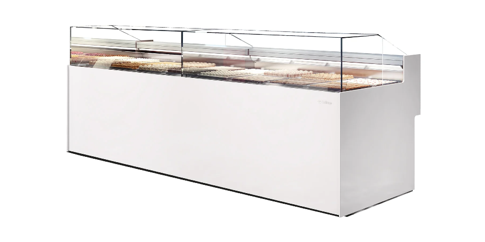Infrico Niza Pastry Serve Over Counter Straight Glass Dry Heat Plug In