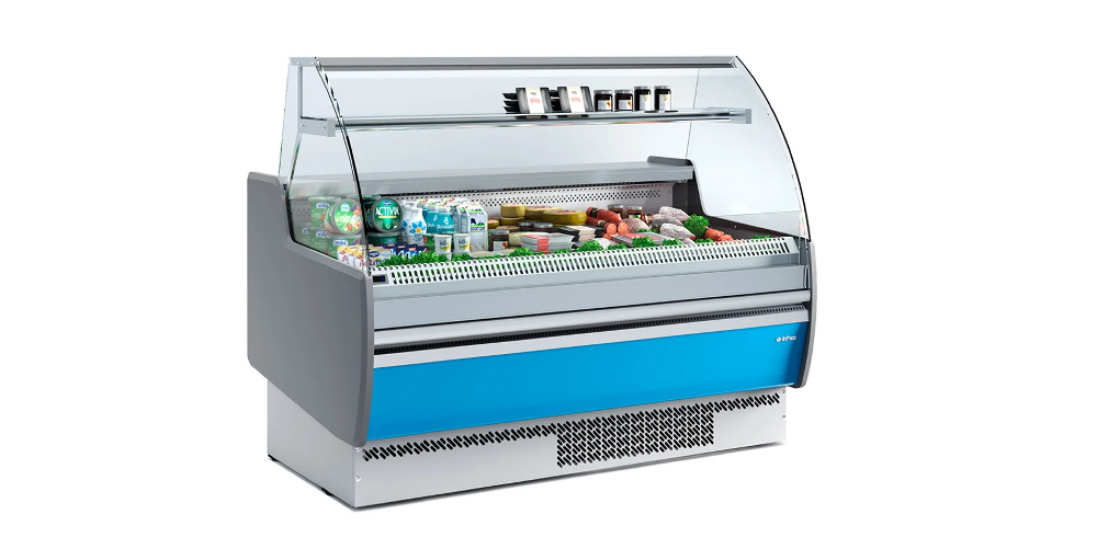 Infrico Marbella VMB 9 Serve Over Counter Curved Glass Cold Storage Ventilated Evaporator Plug In